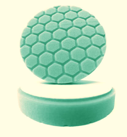 4.0" Hex Logic Pad Green Light Cut-Heavy Polish Pad